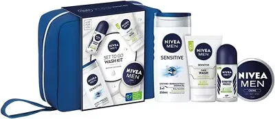 Nivea Men Set To Go Wash Kit | Premium Gift Set | 5 Pieces | Men's Gift Set • £12.99