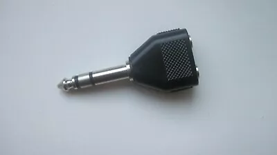 £2.99 • Buy 6.35mm Plug To 2 X 3.5mm Jack Socket STEREO Y Splitter Adaptor 6.3mm 1/4