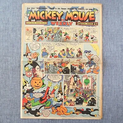 1938 Mickey Mouse Weekly Comics Vol. 3 No. 143 Walt Disney Vintage Newspaper • $49.99