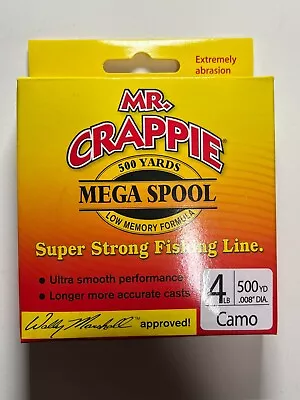 Mr Crappie 500 Yard Mega Spool 4LB Camo • $10.44