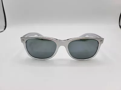 Ray-Ban RB2132 New Wayfarer Silver Clear Sunglasses 6144/40 55-18 3N • $54.99