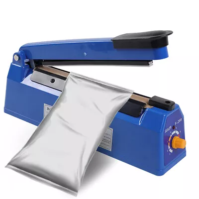 8 /12  Heat Sealing Hand Impulse Sealer Machine Poly Free Element Plastic Sealer • $19.69