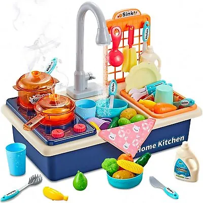 £21.99 • Buy Kitchen Sink Toy Running Water Washing Cooking Pot Pan Food Set Children Kids UK