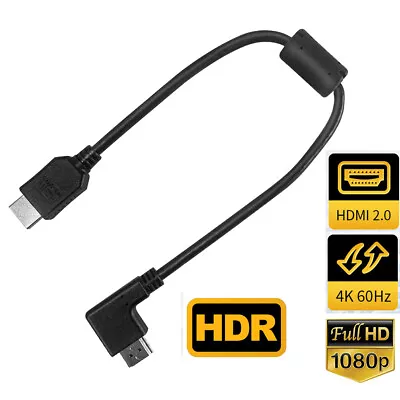 HDMI 2.0 Cable Short 30cm 90 Degree Angled 4K 60Hz HDR ARC CEC For Xbox PS5 PS4 • $4.99