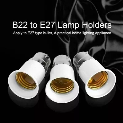 100x B22 To E27 Light Socket Adapter Bayonet Lamp Base To Edison E27 Bulb Screw • $5.68