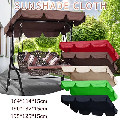 £15.98 • Buy Replacement Canopy For Swing Seat 2/3 Seater Sizes Garden Park Hammock Cover UK