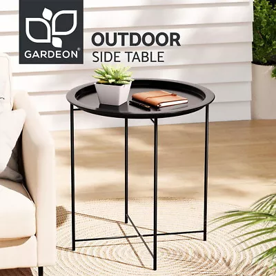 Gardeon Coffee Side Table Steel Outdoor Furniture Indoor Desk Patio Garden • $42.95