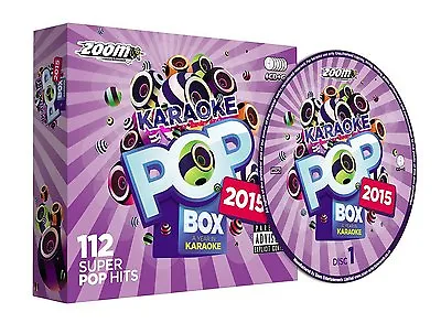 £10.95 • Buy Zoom Karaoke Pop Box 2015 - 112 Super Pop Hits Of 2015 On 6 CDG Discs (ZPBX2015)
