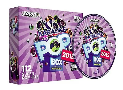 Zoom Karaoke Pop Box 2015 - 112 Super Pop Hits Of 2015 On 6 CDG Discs (ZPBX2015) • £10.95