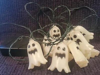 Vintage Gemmy Halloween Musical Blow Mold Ghost String Lights Battery Motion Sen • $19.95