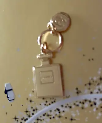 Chanel  Gold Charm No 5 Perfume Bottle  Collectable New Authentic • £15