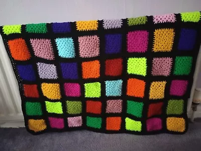 Handmade Crochet Throw Granny Blanket Bnwot • £29.99