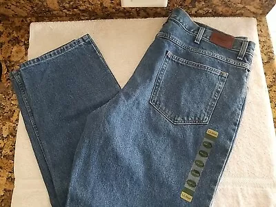 NWT L.L. Bean Denim Blue Jeans Mens 40x30 Classic Fit Stone Washed 100% Cotton • $14.99