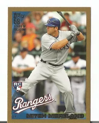 Mitch Moreland 2010 Topps Update GOLD FOIL SP RC #202 TEXAS RANGERS 0696/2010 • $7.84