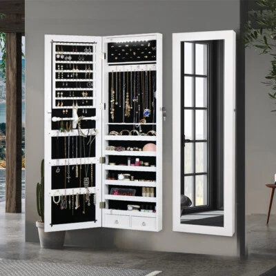 $139.99 • Buy Levede Mirror Jewellery Cabinet Makeup LED Light Storage Cosmetic Organiser Box