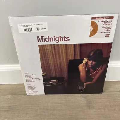 Taylor Swift Midnights Blood Moon Marbled Vinyl LP With Unique Photos New Sealed • $29.99
