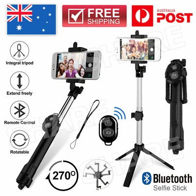 $11.45 • Buy Unipod Selfie Stick Handheld Tripod Bluetooth Shutter For IPhone 11 Pro Samsung