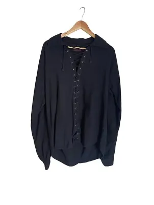 Inter Moden Lace Up Shirt. Size XL. Gothic • £25