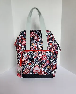 Vera Bradley And Coleman Backpack Tote Insulated Eden Paisley 18 Liter NWT • $41.99