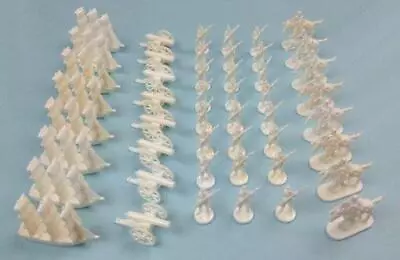 Napoleonic & Civil War Military Miniatures (White): Plastic Toy Soldiers Set: • $17.59