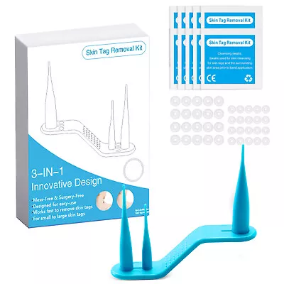 Skin Tag Remover Kit Skin Tags MOLE WART Removal W/ 40pcs Tag Bands (1mm - 8mm) • $4.99