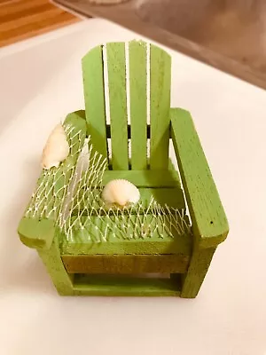 Miniature Adirondack Chair Green Dollhouse Miniature Desk Shelf Decoration • $12.99