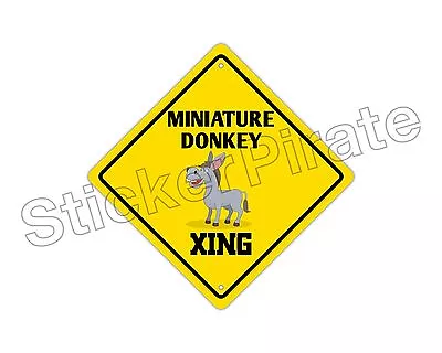 *Aluminum* Miniature Donkey Crossing Funny Metal Novelty Sign 12 X12  • $12.99