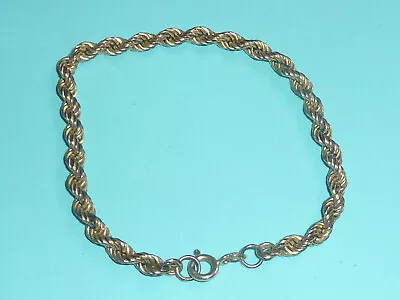 375 9K Gold Chain Bracelet - 7  Long - 4.3 Grams - Hallmarked • $36.79