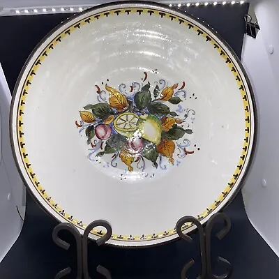 Vintage 12” Artistica Majolica Fruit  Wall Hanging Plate • $25