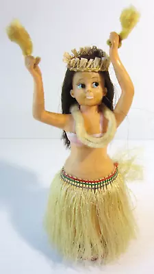 Vintage Hawaii Hula Girl Dancer Tin Base -Japan- Wind-Up- Works (S7) • $39.95