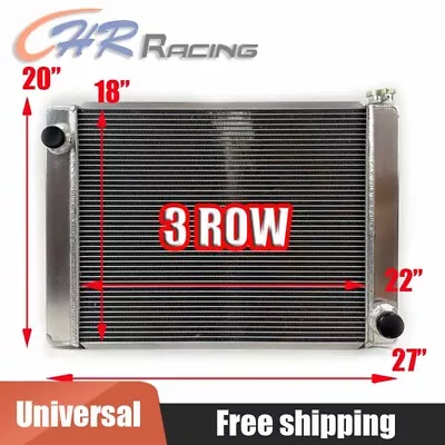 CHR 3 Row Universal Crossflow 22  Core Radiator Chevy Config • $185