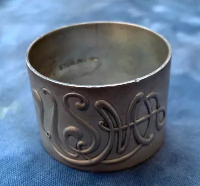 Vintage Sterling Silver West Point USMA Military Cuff Napkin Ring 1953 Army US • $250