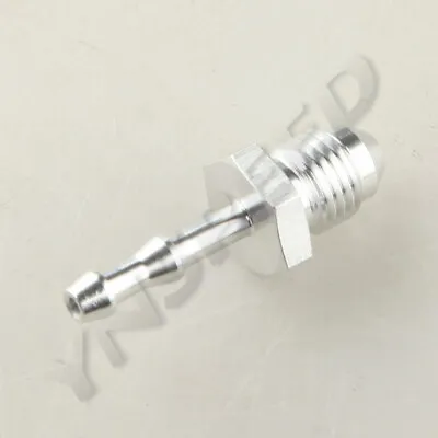 -4 AN AN4 Male Flare To 4mm Hose Barb Adapter Fitting Aluminum Silver • $4.99