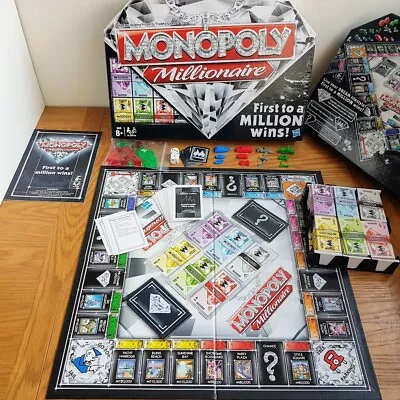 MONOPOLY MILLIONAIRE - Hasbro Board Game 2012 - 100% COMPLETE - Family Fun • £8.90