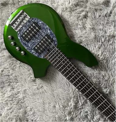 Custom 6-strings Bass Guitar Bongo Metallic Green H-H Pickups Rosewood Fretboard • $289