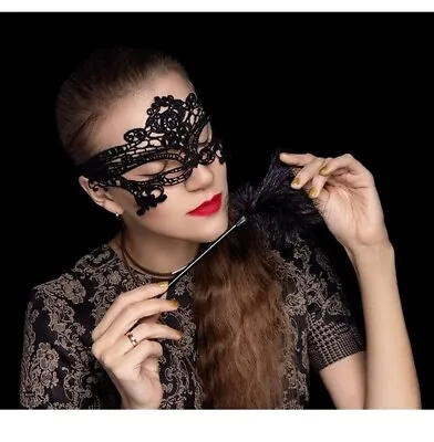 Black Lace Eye Mask Party Masquerade Mask For Women Costume Party 1pc Mask Only • $6.88