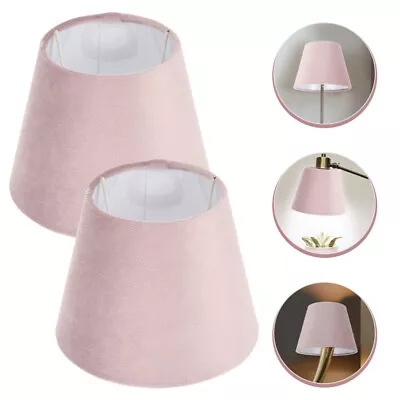  2 Pcs Velvet Lampshade Cloth Chandelier Shades Small For Bedrooms Soft • £23.98