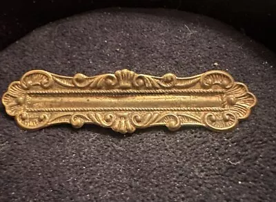 Ornate Antique Name Tag Pin Brooch Victorian Gilded Age Vintage Art Nouveau • $25