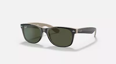 Ray-Ban New Wayfarer Color Mix Nylon Green Classic G-15 Sunglasses RB2132 875 55 • $102.14