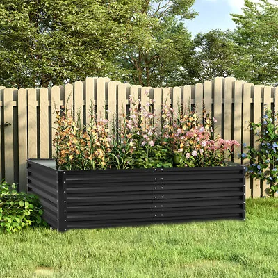 Garden Display Pot Outdoor Planter Raised Bed Plant Flowers Steel Planter Kit UK • £59.99