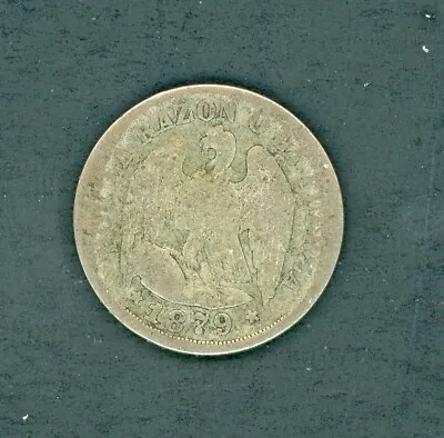 Chile 1879 Decimo Silver Coin As Shown • $9.99