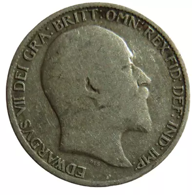 1906 King Edward VII Silver Sixpence Coin - Great Britain • £7.88