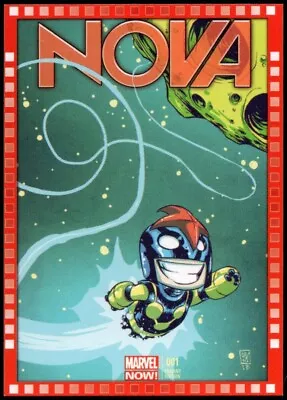 2013 UD Marvel Now!  CUTTING EDGE VARIANT COVER  Card #124-SY...NOVA #1 • $4