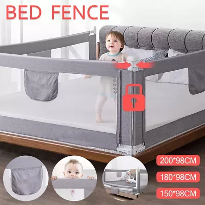 200Cm Bed Safety Guards For Child Toddler Bed Rail Safety Protect Guard One Side • £20.99