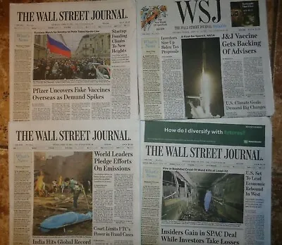 The Wall Street Journal Newspapers From 10-13-2022 To 4-14-2023 • $11