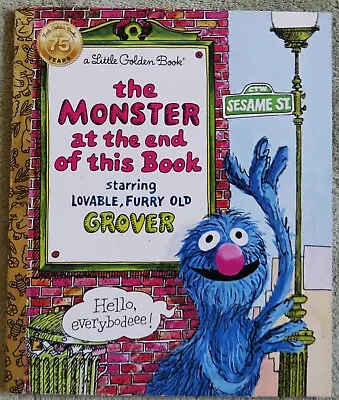 The Monster At The End Of This Book - Sesame Street Little Golden Book EXCELLENT • $5