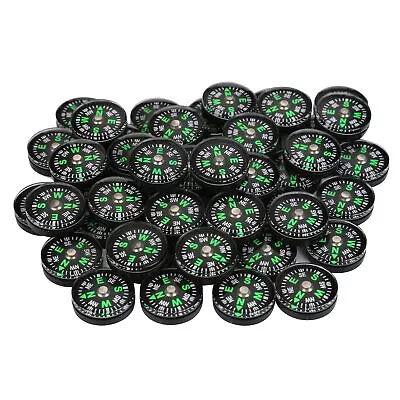 50 Pieces Mini Compass Small Button For Kids 20Mm Bulk Hiking Liquid Fill • $13.83