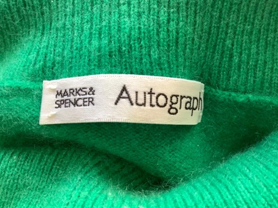 £14.71 • Buy Ladies, Green M&S,Autograph Cashmere Polo Neck Jumper, Size 10.
