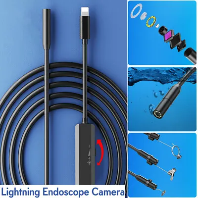Waterproof USB Endoscope Borescope Snake Inspection Phone Camera For IPhone • £19.94