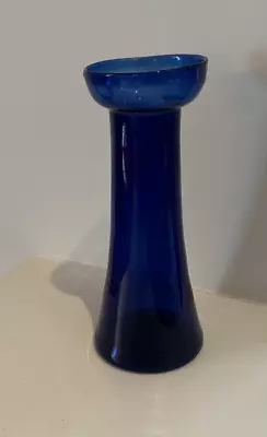 Cobalt Blue Antique Blown Hyacinth Bulb Forcing Vase • $18